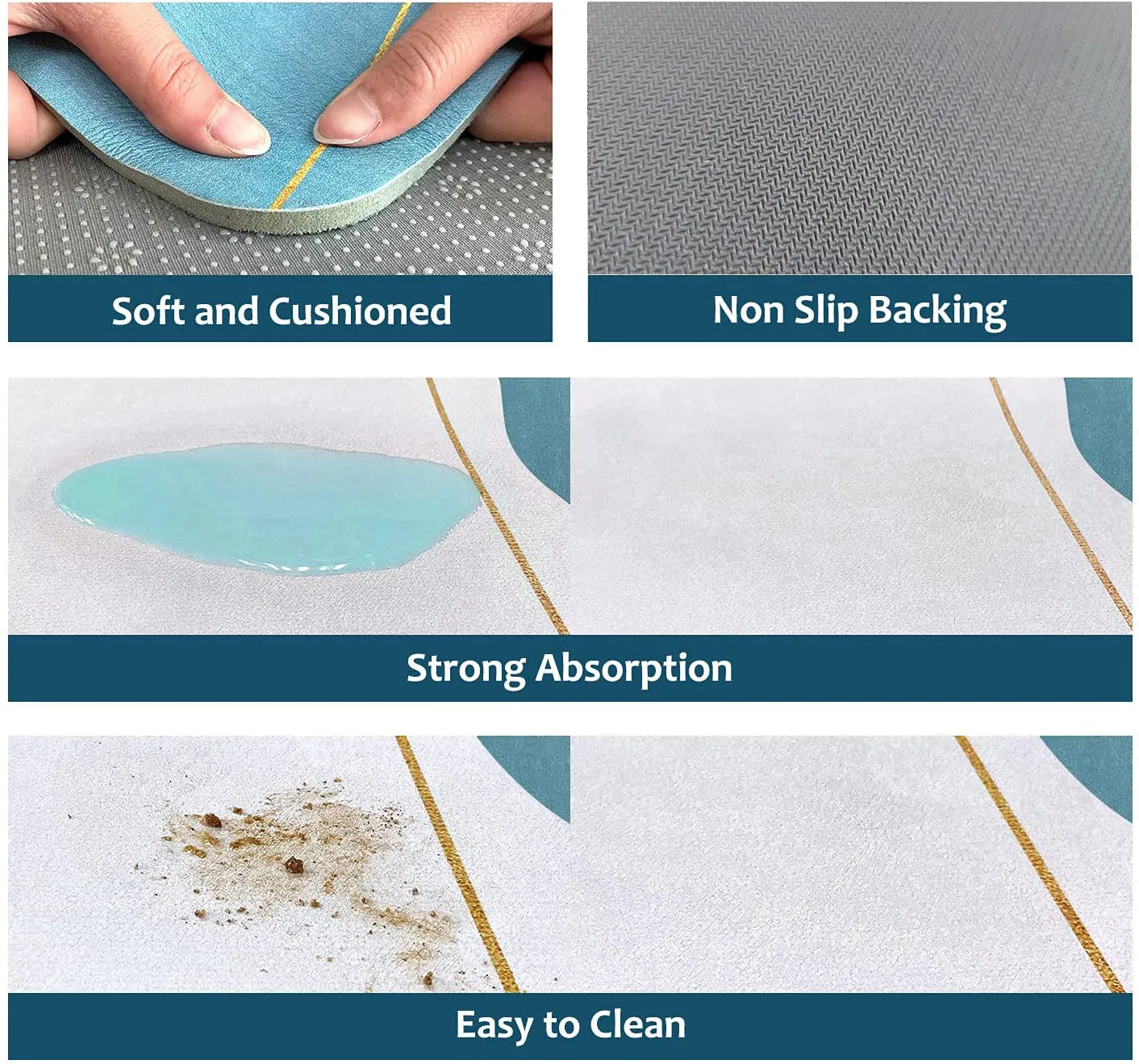 Soft Diatomaceous Earth Non-Slip Bath Mat-Ginkgo