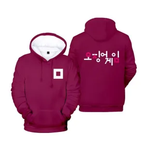 Squid Game - Square Symbol Type Round Collar Hoodie