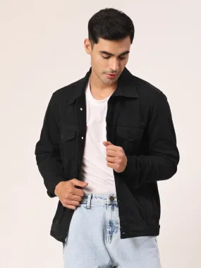 Style Quotient Men Black Denim Jacket