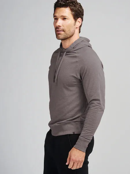 tasc Performance Men's Varsity French Terry Hoodie in Stone Gray