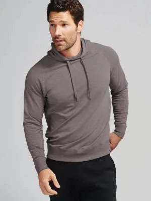 tasc Performance Men's Varsity French Terry Hoodie in Stone Gray