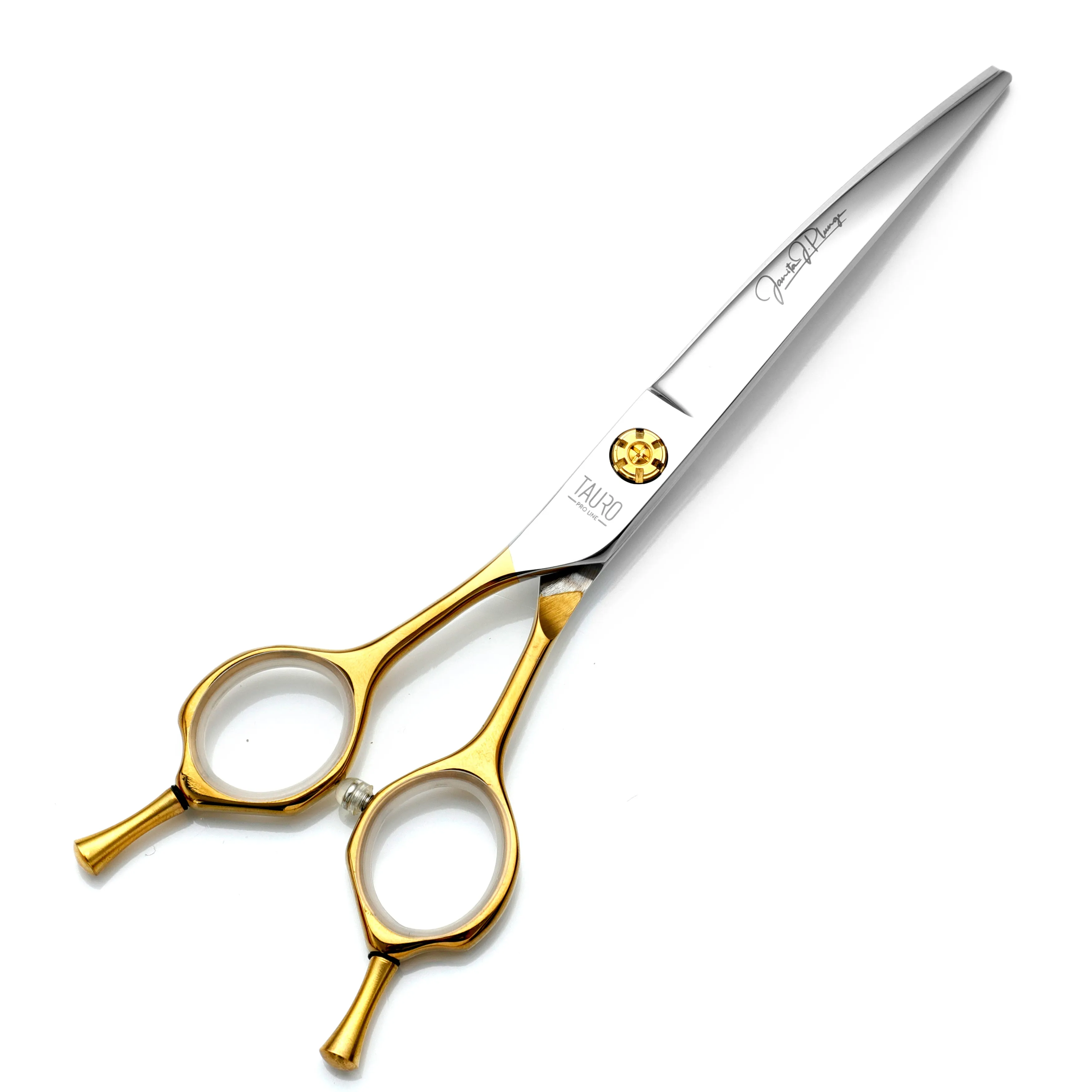 Tauro Pro Line Janita Plungė Stainless Steel Pro Shears Cutting Scissors Curved Ergonomic Extremally Sharp For The Left-Handed