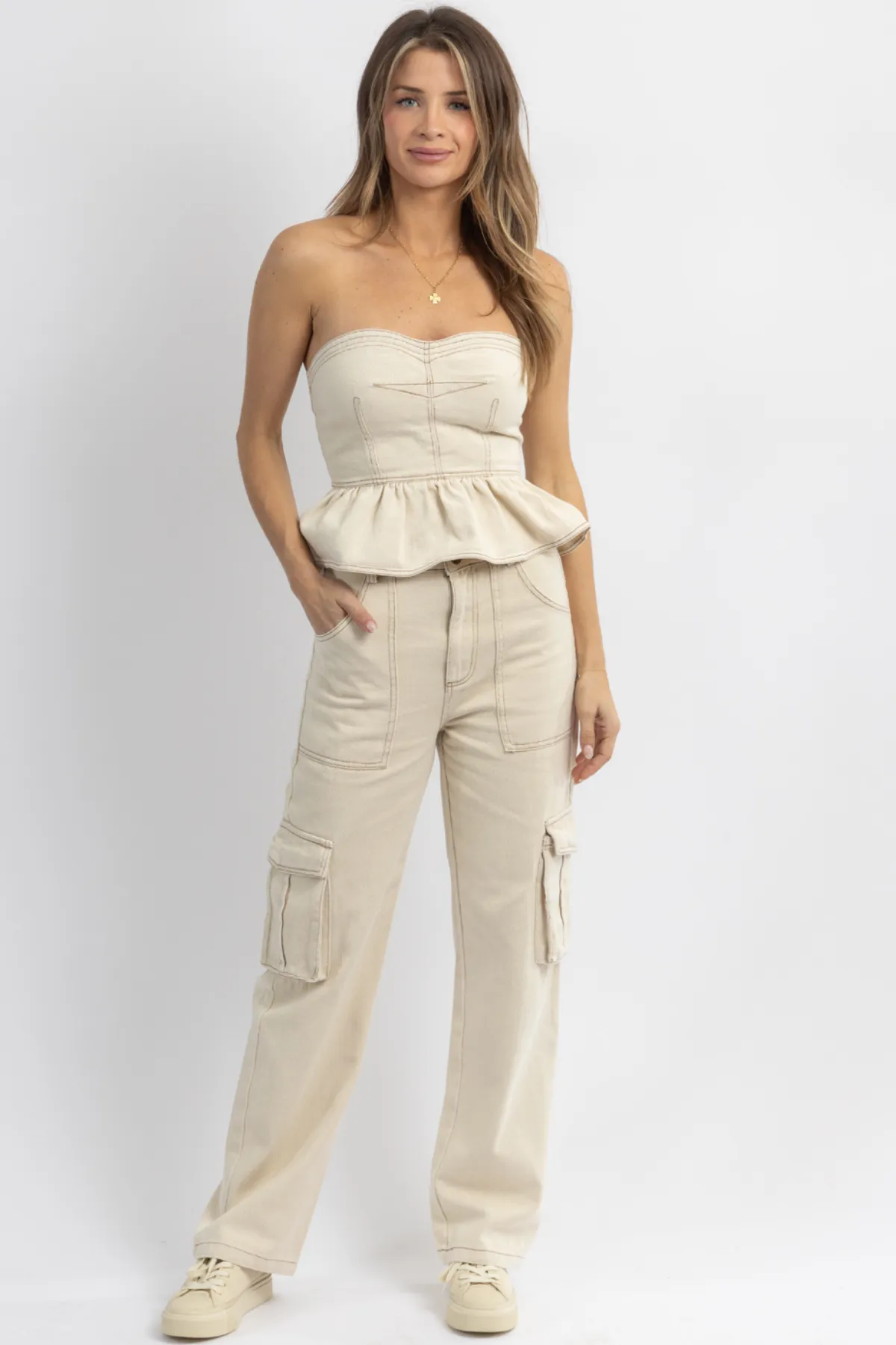 TAYLA DENIM CARGO SET *BACK IN STOCK*