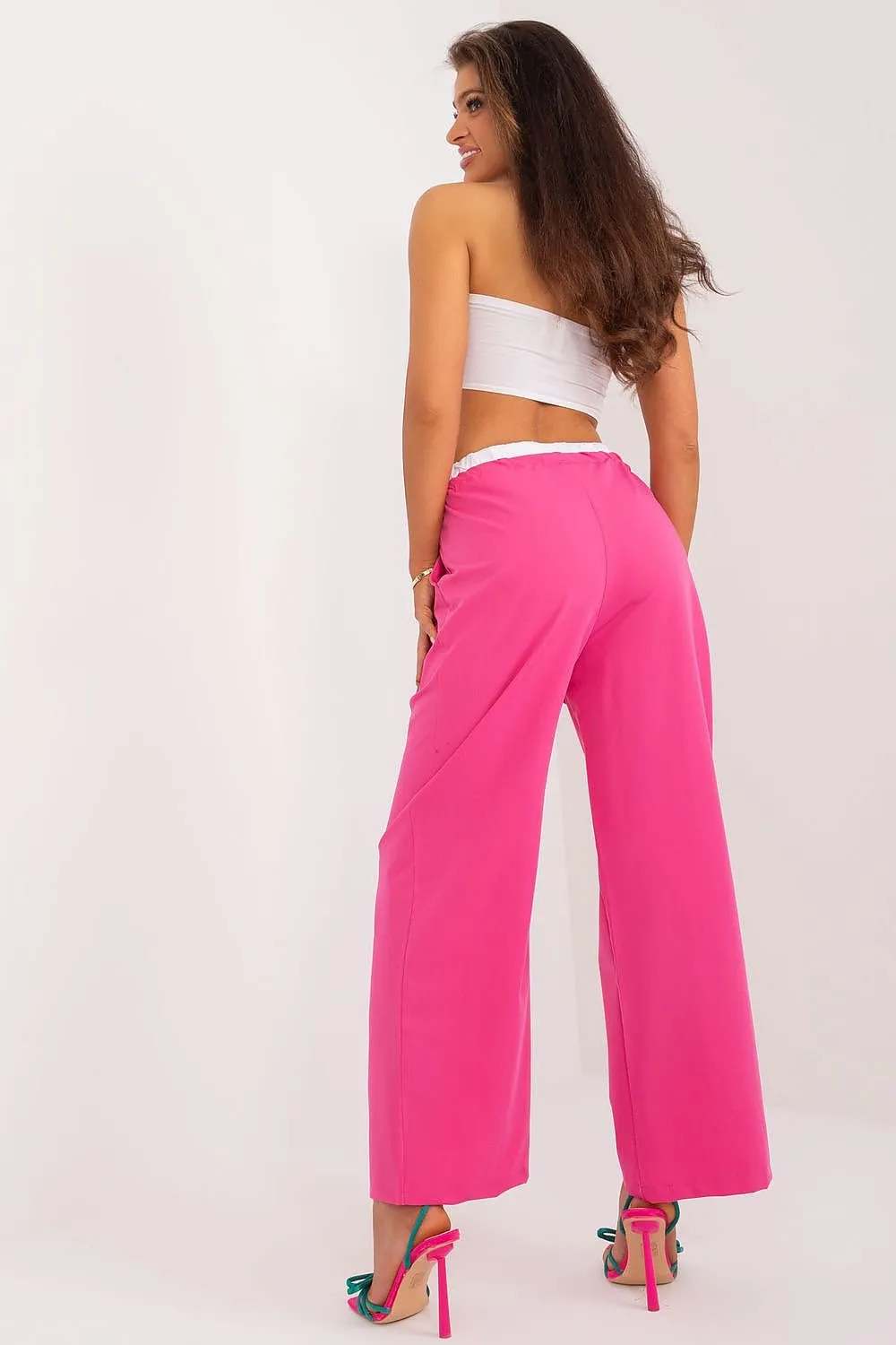 TEEK - Drawstring Palazzo Pocketed Trousers