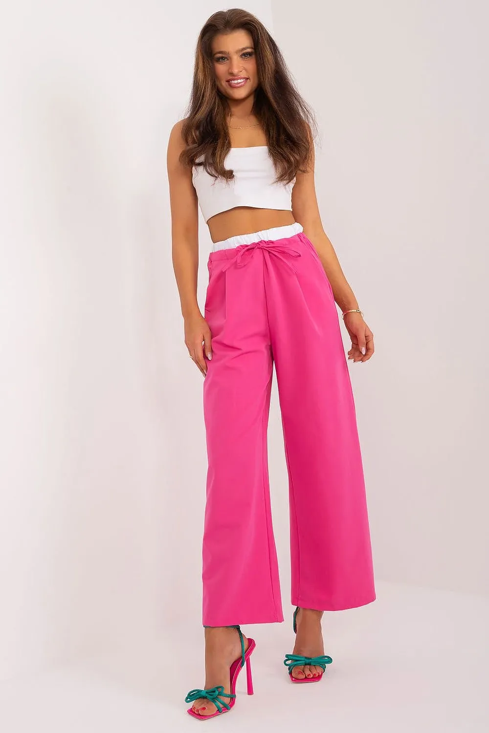 TEEK - Drawstring Palazzo Pocketed Trousers