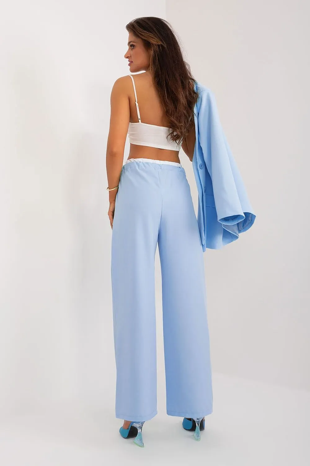 TEEK - Drawstring Palazzo Pocketed Trousers