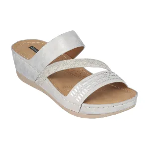 Tera Silver Wedge Sandals