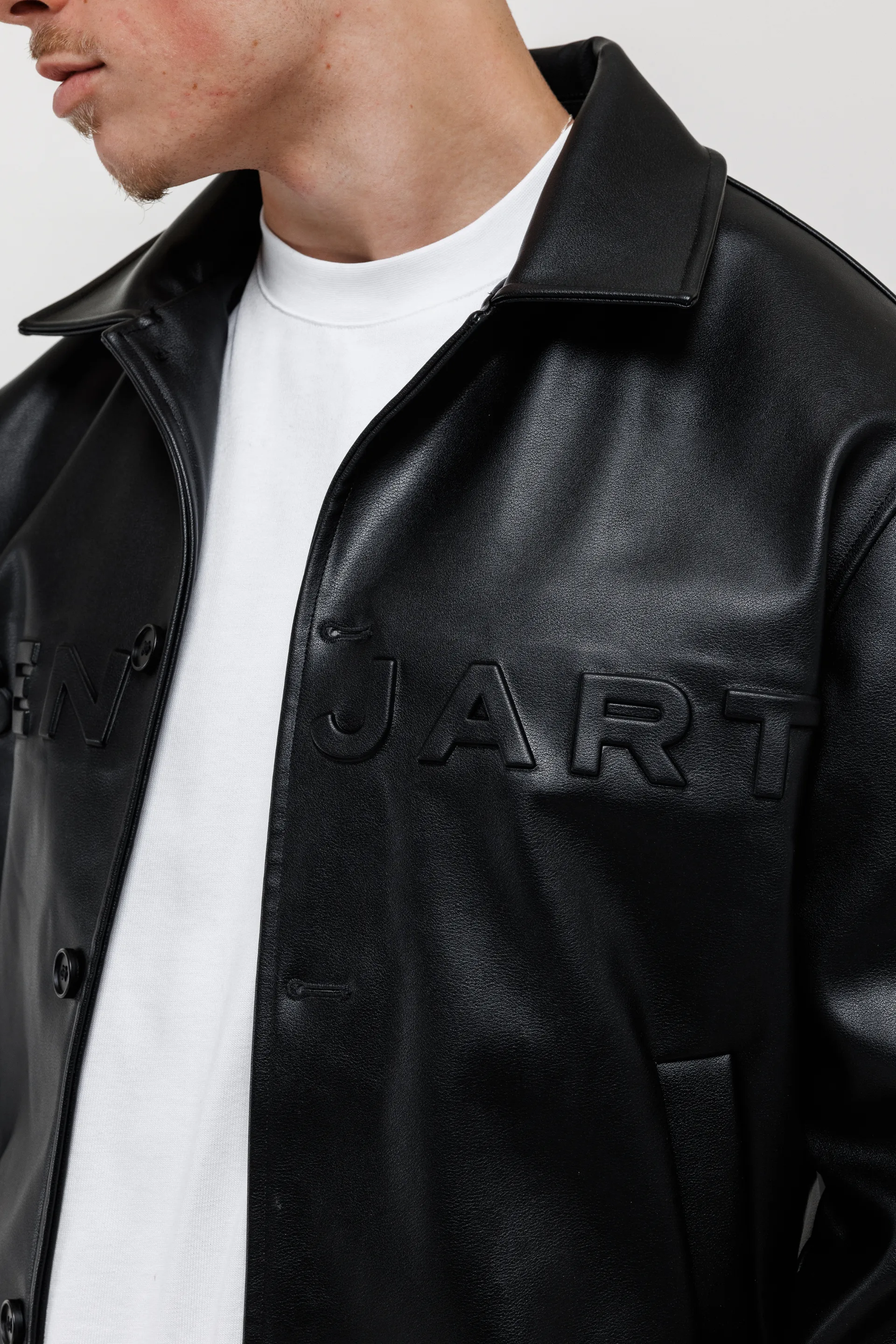 The Classic Leather Varsity Jacket - BLACK