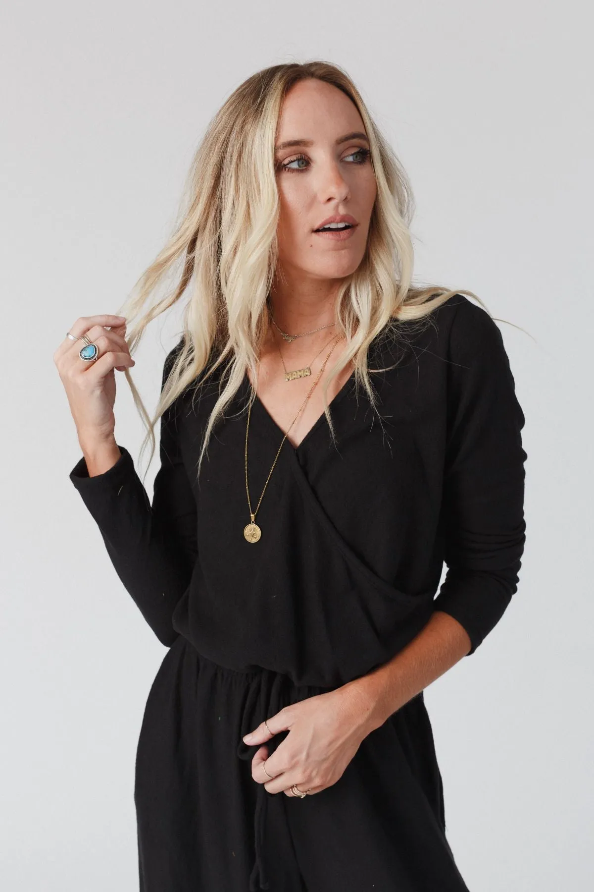 The Nest As It Was Cross Front Jumpsuit - Black