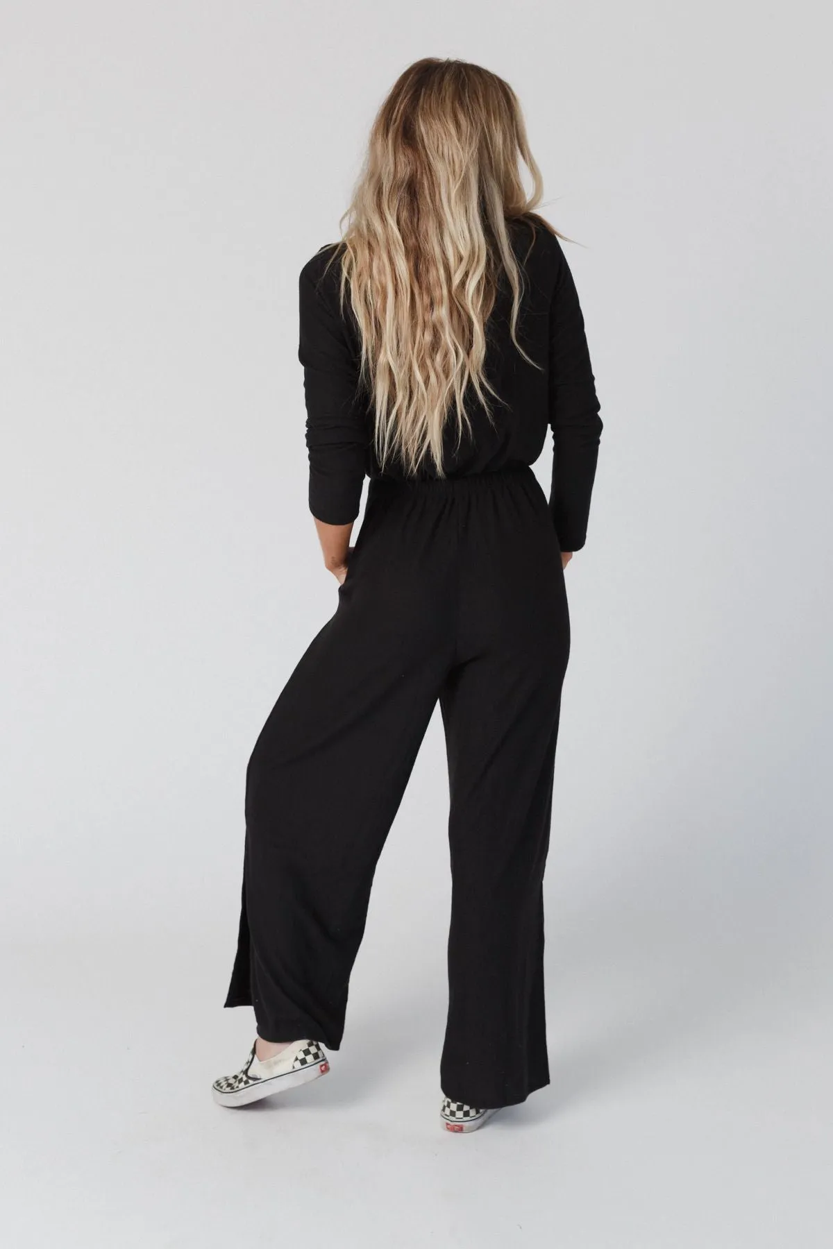 The Nest As It Was Cross Front Jumpsuit - Black