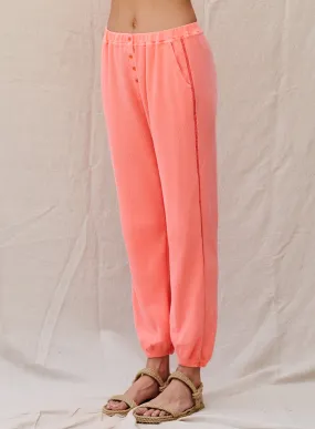 Thermal Sweatpants, Pigment Neon Coral