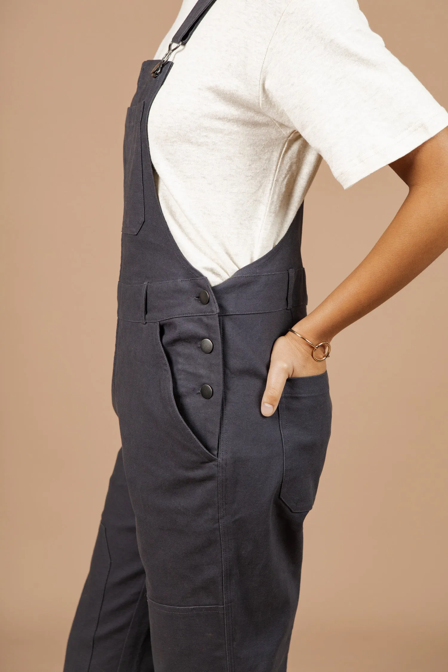 Tobin Utility Overall / Dark Charcoal Canvas