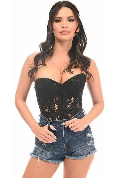 Top Drawer Underwire Sheer Lace Steel Boned Corset