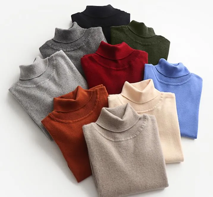 Turtleneck Long Sleeve Cashmere Sweater