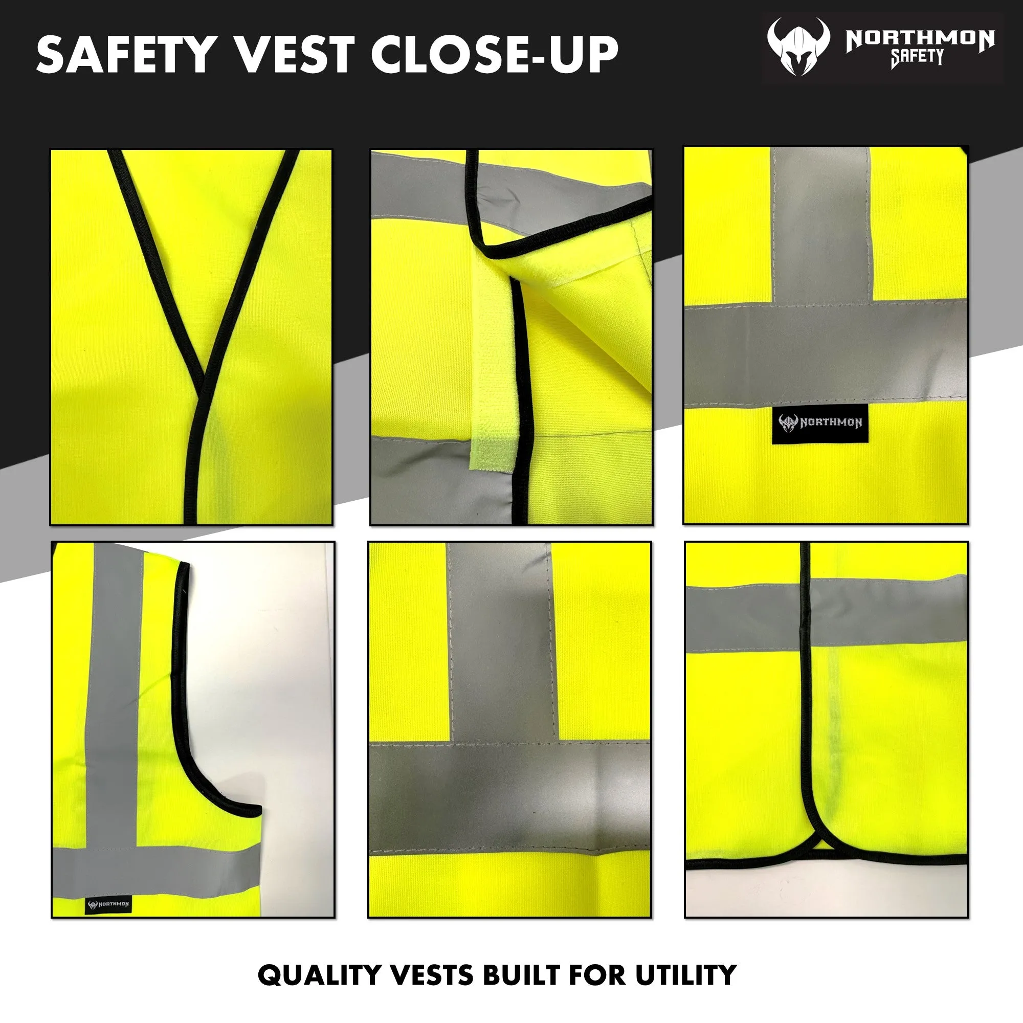 Two Band High Visibility Solid Safety Vest - 101 Series - ANSI Class 2