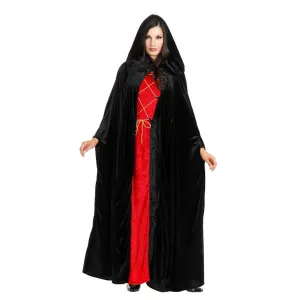 Velvet Hooded Adult Cloak