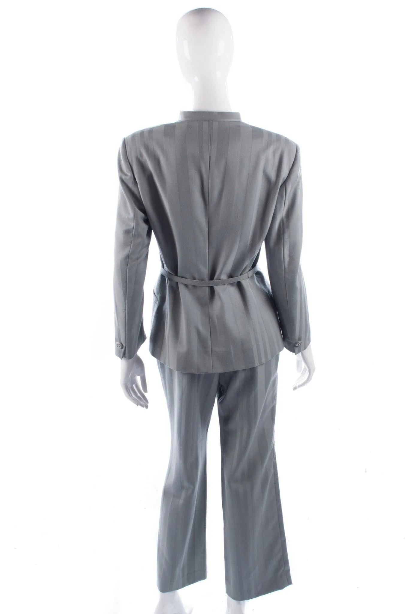 Versace Classic V2 Touser Suit Grey Wool IT Size 42 (UK10)