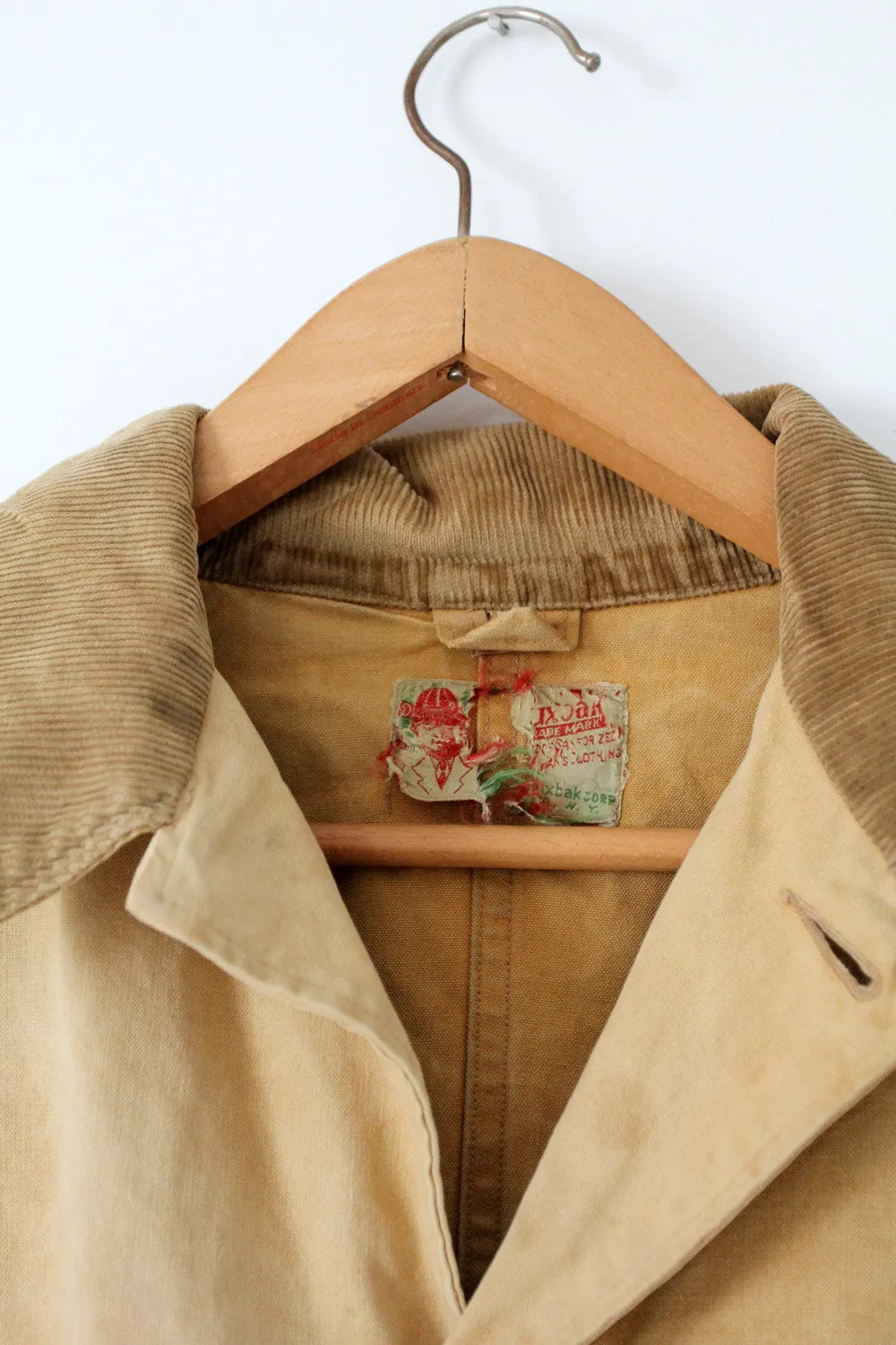 vintage 30s Duxbak field coat