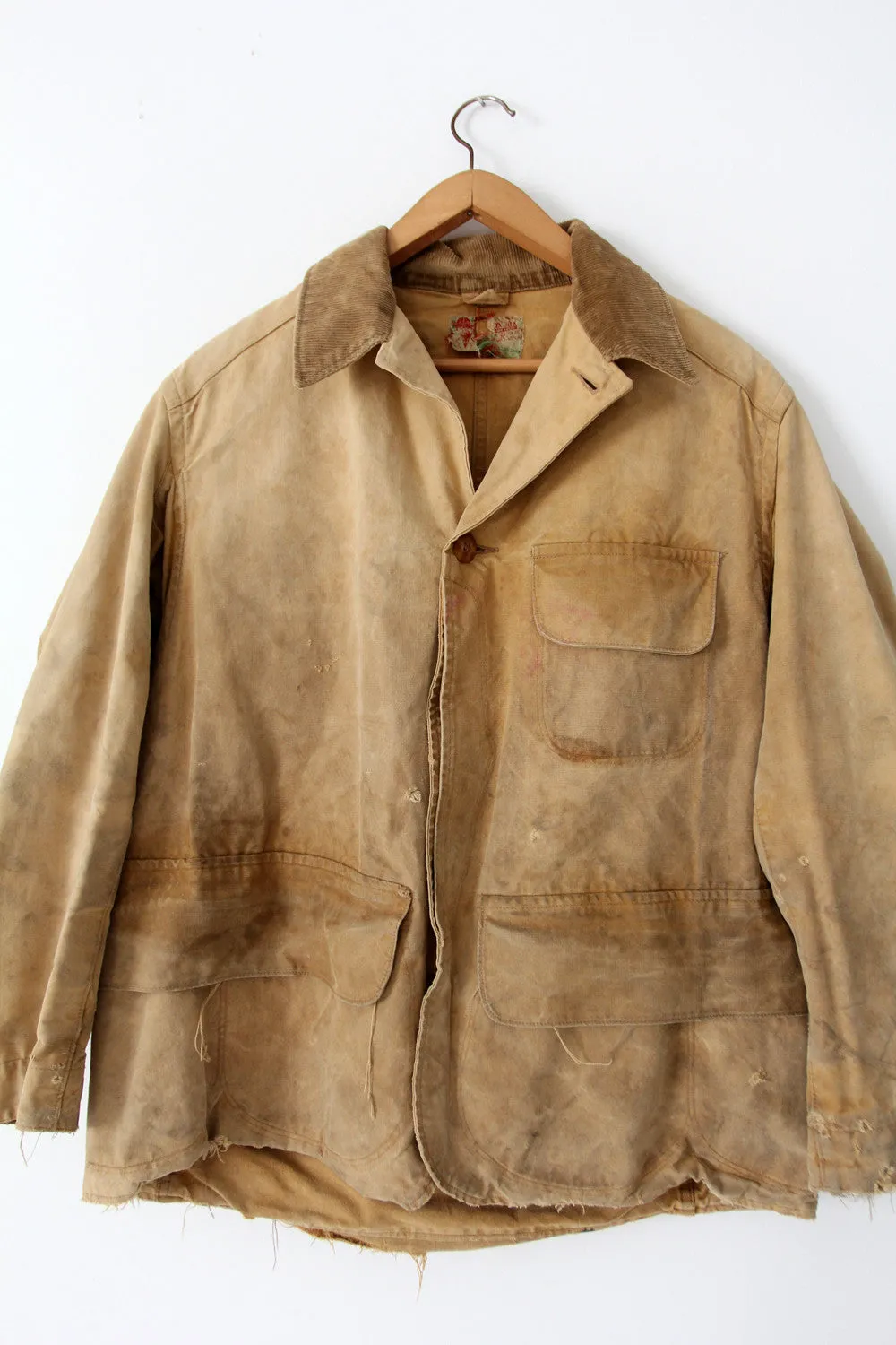 vintage 30s Duxbak field coat