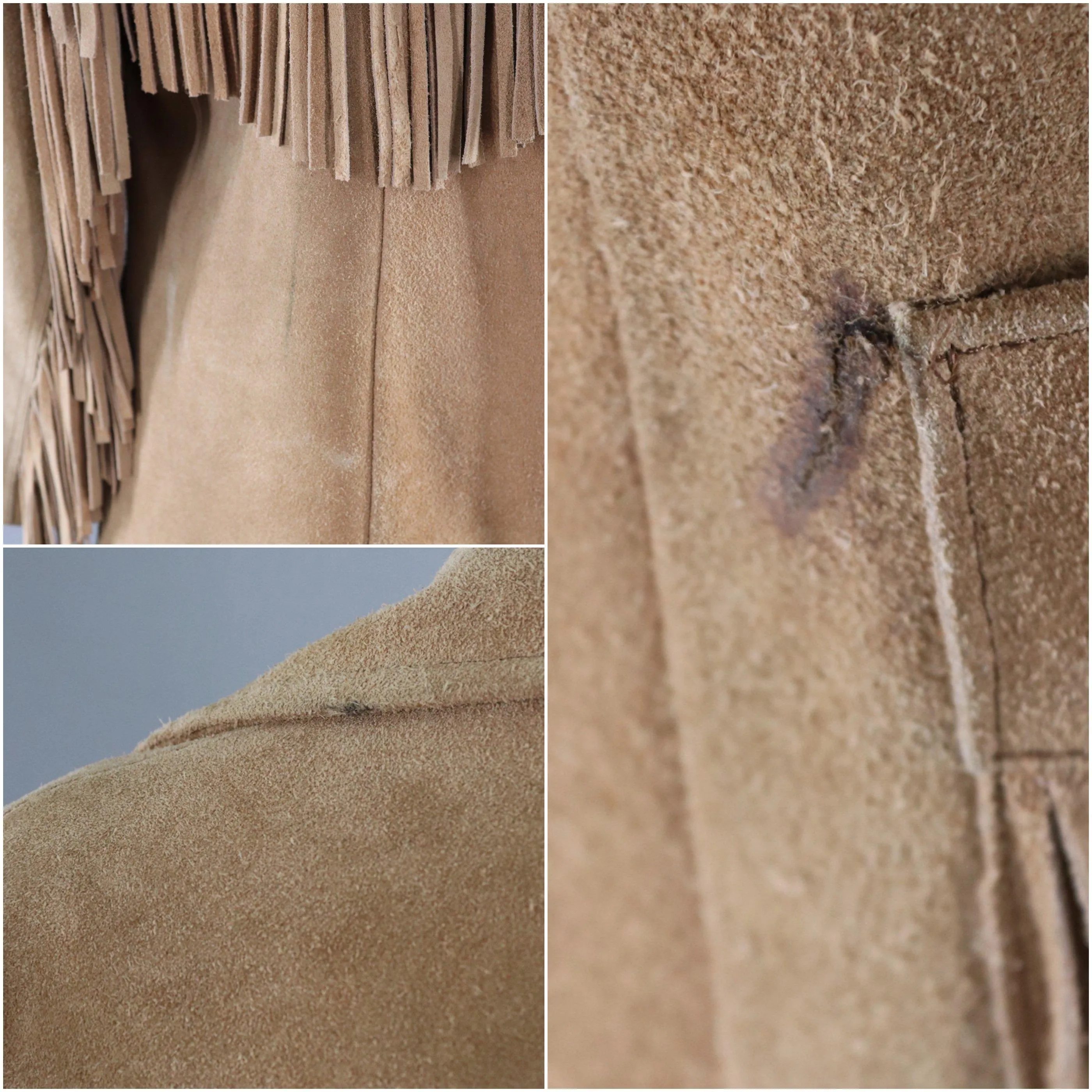 Vintage Tan Suede Fringed Jacket / Trego's Westwear