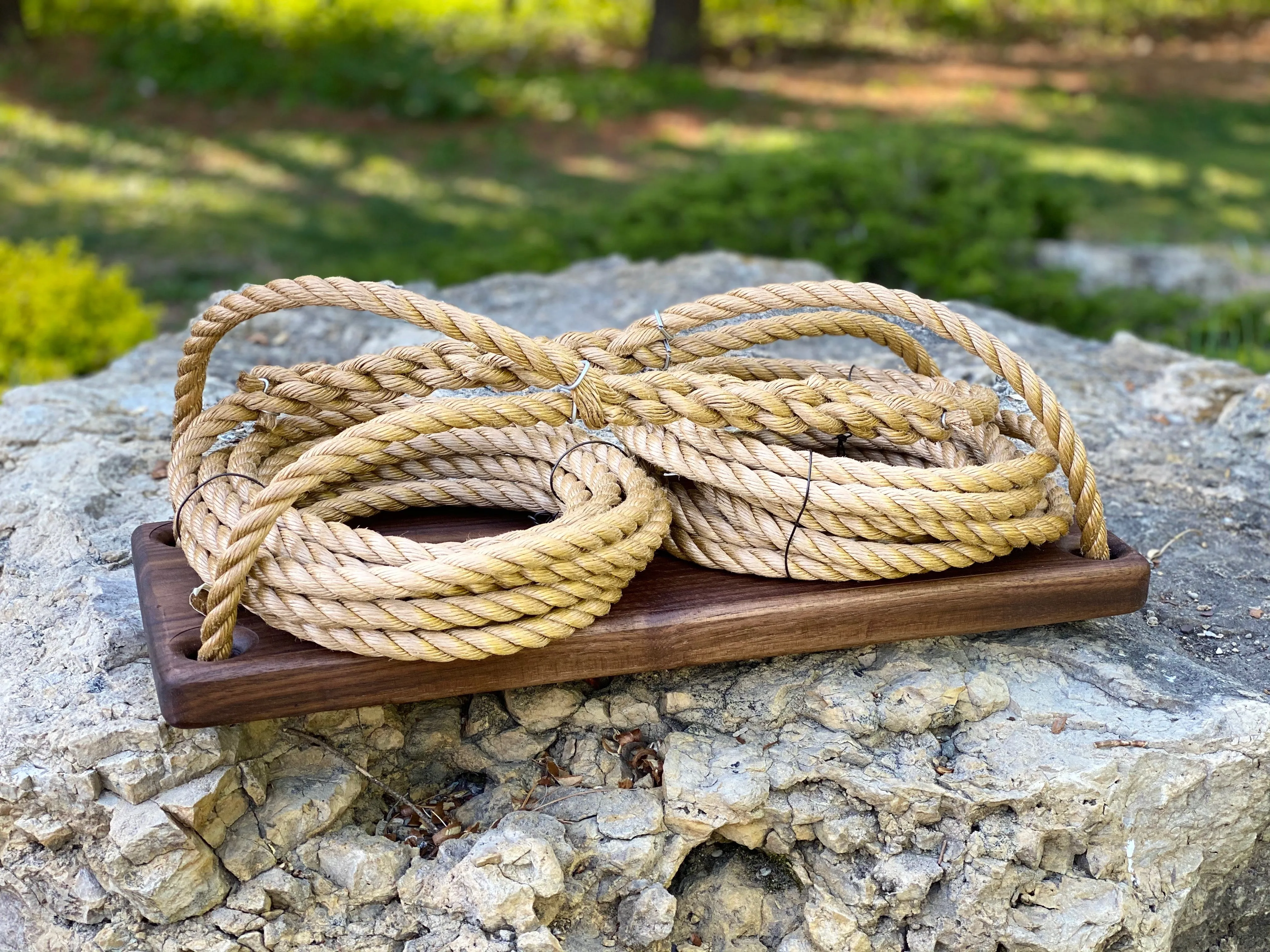 Walnut Stained Classic Bench Swing