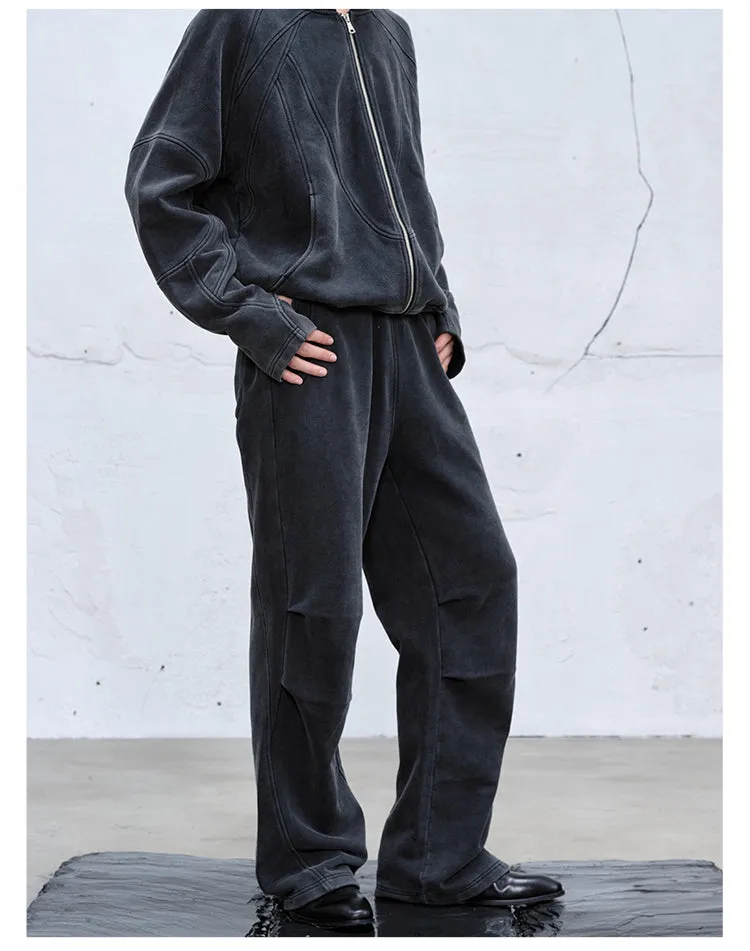 Washed clean-fit sweatpants