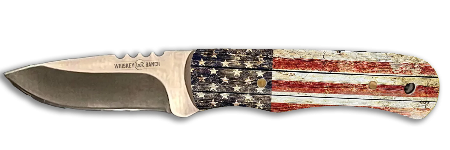 Whiskey Ranch Patriot Skinner Knife - WB43-18