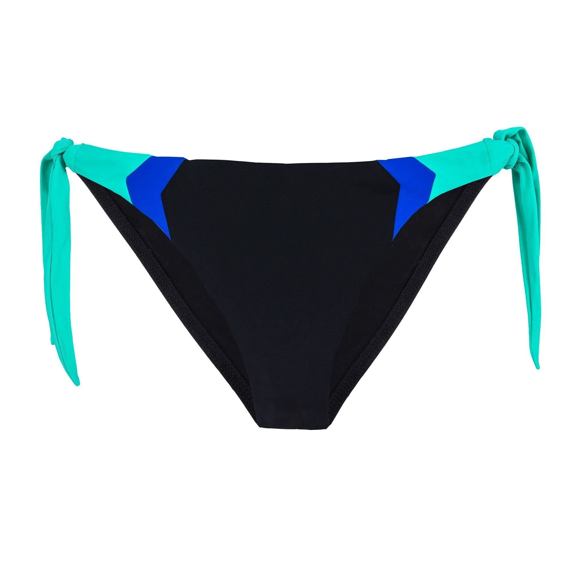 Women’s Bikini Bottoms Knotted Briefs Ultra-High-Cut Sabi Color Block