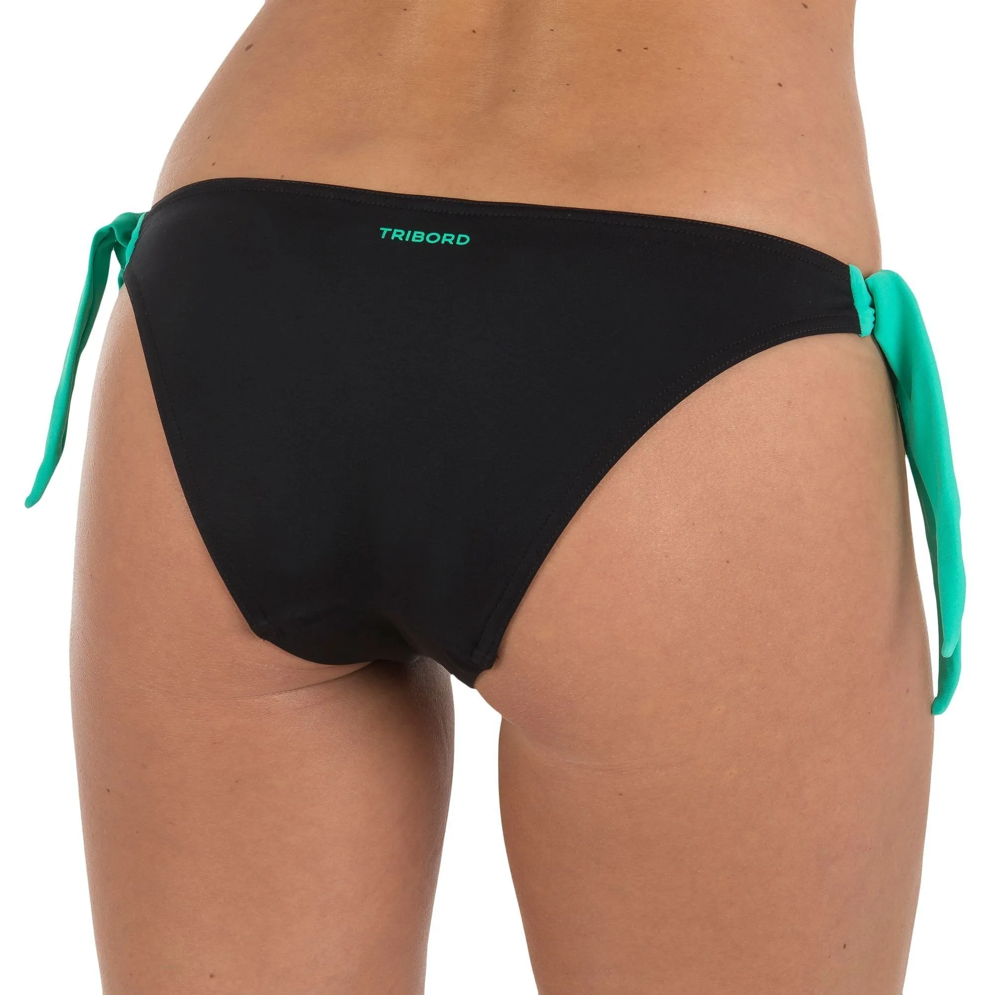 Women’s Bikini Bottoms Knotted Briefs Ultra-High-Cut Sabi Color Block