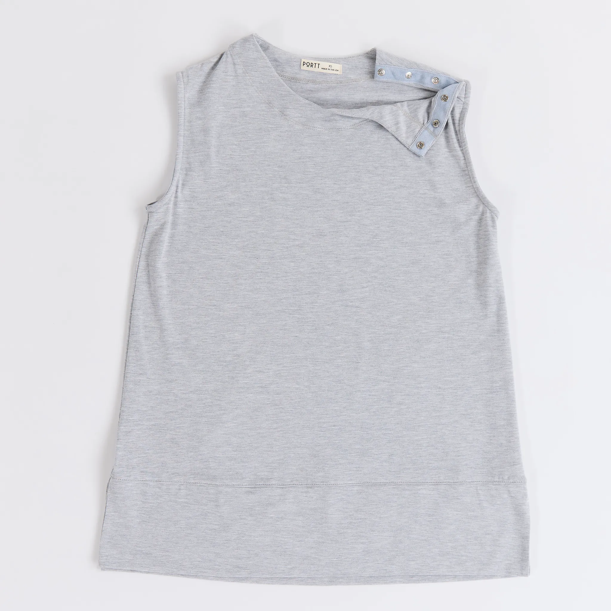 Women’s Gray Chemotherapy Tank Top with Custom Embroidery