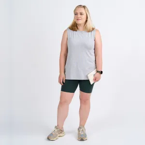 Women’s Gray Chemotherapy Tank Top with Custom Embroidery