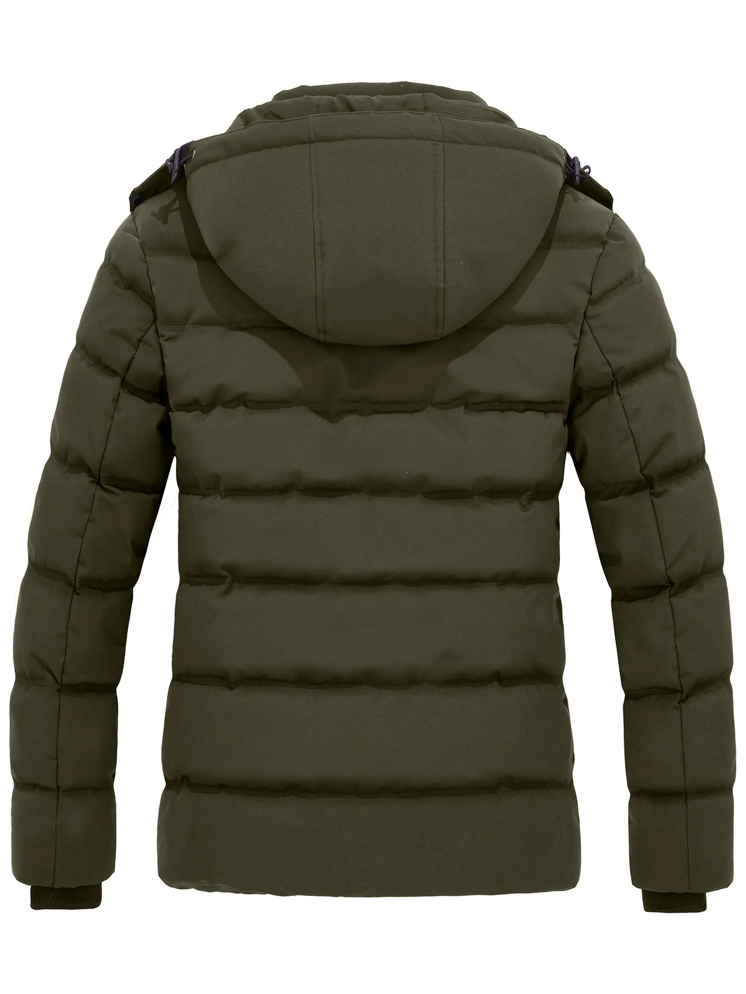 Women'S Winter Jacket Windproof Puffer Jacket Warm Winter Fleece Coat Army Green M