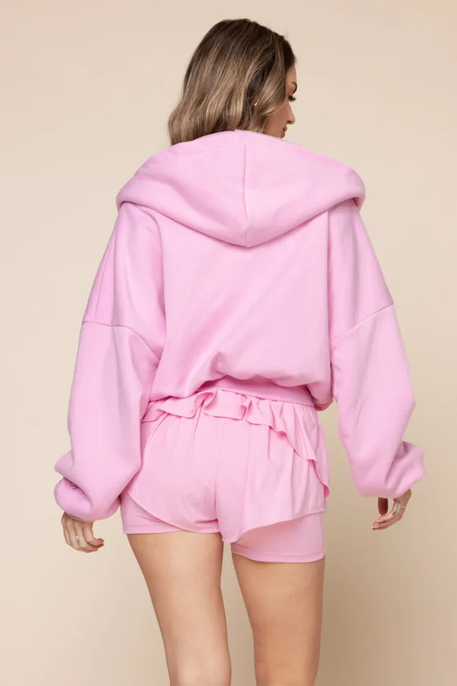 Zip Cloud Hoodie - Bubblegum